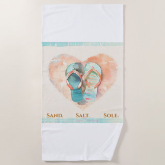 Flip Flop Heart Beach Towel – サンド・ソルト・ソール ビーチタオル