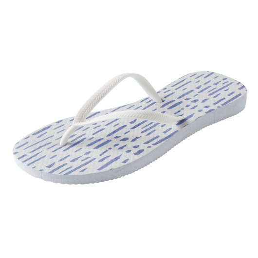 Flip Flops - Blue Stripe Pattern ビーチサンダル (アングル)