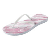 Flip Flops - Pink Stripes Pattern ビーチサンダル (アングル)