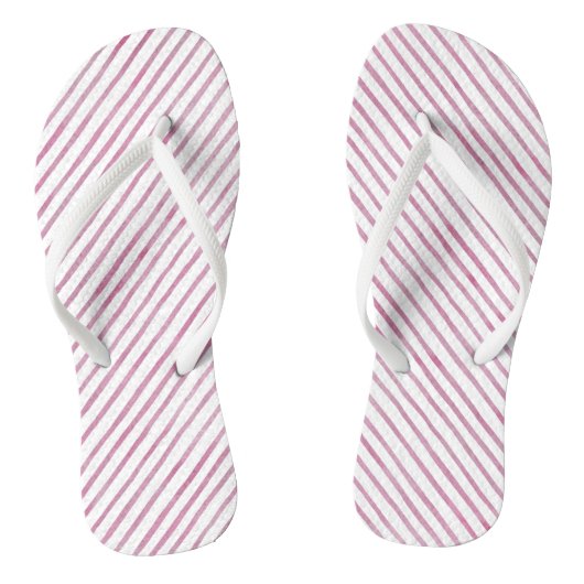 Flip Flops - Pink Stripes Pattern ビーチサンダル (ソール)