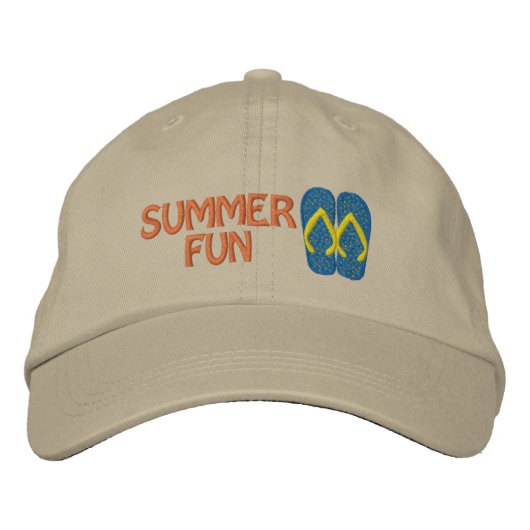  Flip Flops Summer Embroidered Cap 刺繍入りキャップ (正面)