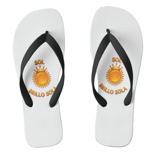 Flip Flops with Sol Brillo Sola Logo | Inspiration ビーチサンダル (フットベッド)