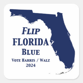 Flip Florida Blue in 2024スクエアステッカー スクエアシール