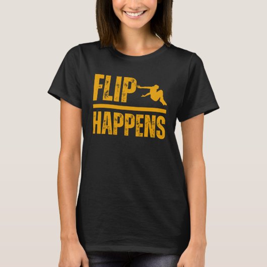 Flip happens Parkour Fun Hobby Sport Tシャツ (正面)
