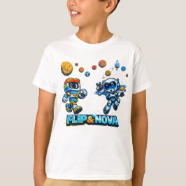 FLIP & NOVA: 銀河の学習冒険 Tシャツ