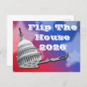 Flip The House Vote Blue 2026 シーズンポストカード (正面/裏面)