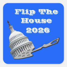 Flip The House Vote Blue 2026 スクエアシール
