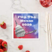 Flip The House Vote Blue 2026 スタンダードカクテルナプキン (インサイチュ)