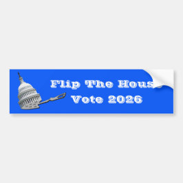 Flip The House Vote Blue 2026 バンパーステッカー