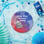 Flip The House Vote Blue 2026 ペーパープレート (パーティー)