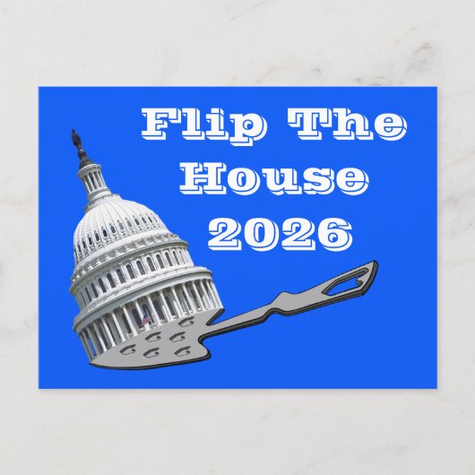 Flip The House Vote Blue 2026 ポストカード (正面)