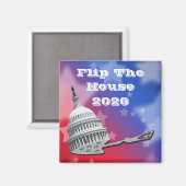 Flip The House Vote Blue 2026 マグネット (正面/裏面)