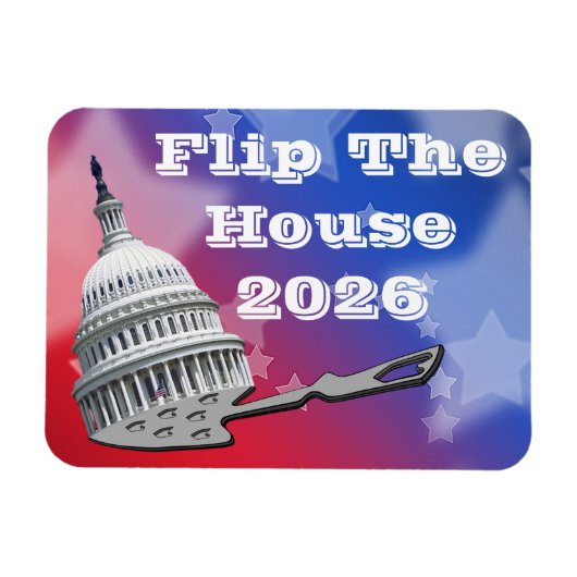 Flip The House Vote Blue 2026 マグネット (横)