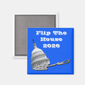 Flip The House Vote Blue 2026 マグネット (正面/裏面)
