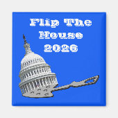 Flip The House Vote Blue 2026 マグネット (正面)