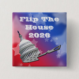 Flip The House Vote Blue 2026 缶バッジ
