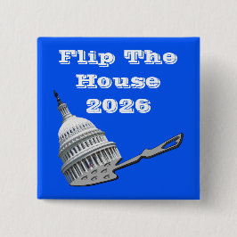 Flip The House Vote Blue 2026 缶バッジ