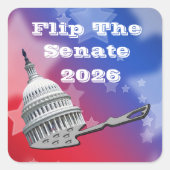 Flip The Senate Vote 2026 スクエアシール (正面)