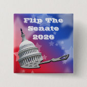 Flip The Senate Vote 2026 缶バッジ (正面)