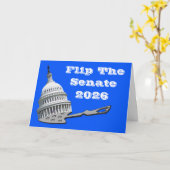 Flip The Senate Vote Blue 2026 カード (黄色い花)