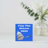 Flip The Senate Vote Blue 2026 スクエア名刺 (スタンド正面)