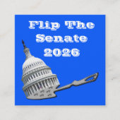 Flip The Senate Vote Blue 2026 スクエア名刺 (正面)
