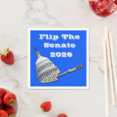 Flip The Senate Vote Blue 2026 スタンダードカクテルナプキン (インサイチュ)