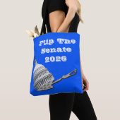 Flip The Senate Vote Blue 2026 トートバッグ (クローズアップ)