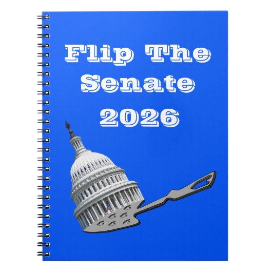 Flip The Senate Vote Blue 2026 ノートブック (正面)