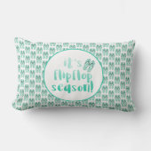 FlipflopシーズンFlipflopsパターン&おもしろい引用文 ランバークッション (正面)