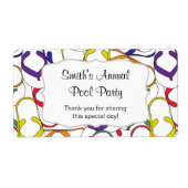 Flipflopsウォーターボトルカスタマイズの賛成! ラベル (正面)