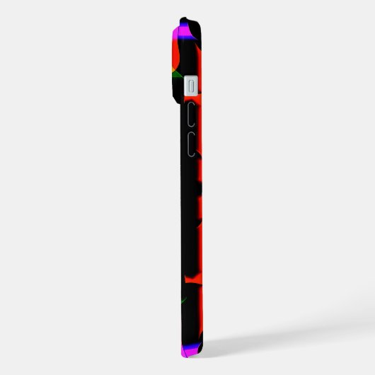 Flippiges cooles buntes Top Design für iPhoneケース (左側面)