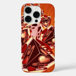 Flippiges cooles Herz Würfel Top Design für iPhone 16 Proケース