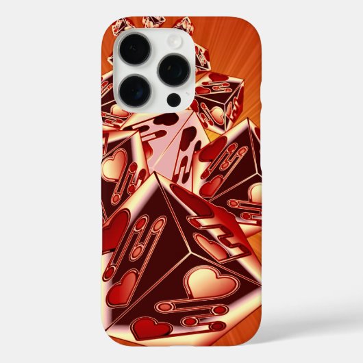 Flippiges cooles Herz Würfel Top Design für Case-Mate iPhoneケース (裏面)