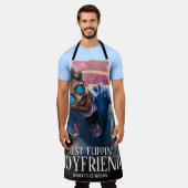 'Flippin'最高のボーイフレンドの写真 | 名前エプロン エプロン (着用した状態)