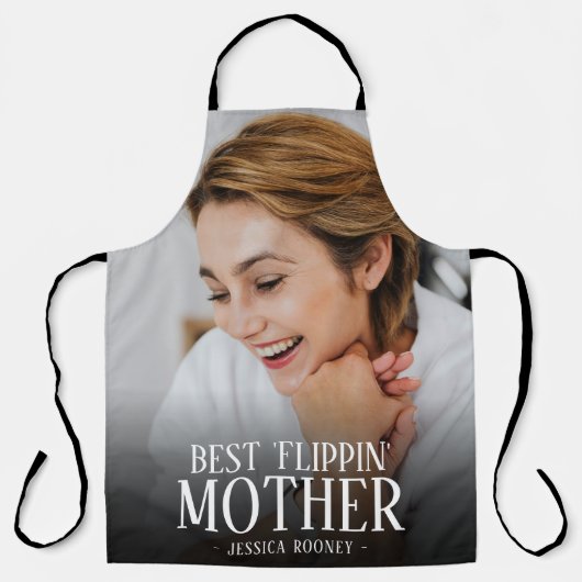 'Flippin'最高のマザーフォト | 名前エプロン エプロン (正面)