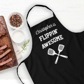 Flippin Awesome Personalized Black Grilling エプロン