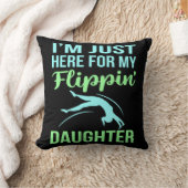 Flippin Daughter Gymnastic Gymnast Gymnastics Love クッション (ブランケット)