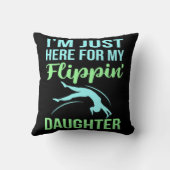 Flippin Daughter Gymnastic Gymnast Gymnastics Love クッション (裏面)