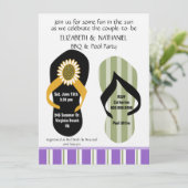 Flippin Out Copplesウェディングシャワープールパーティー 招待状 (スタンド正面)