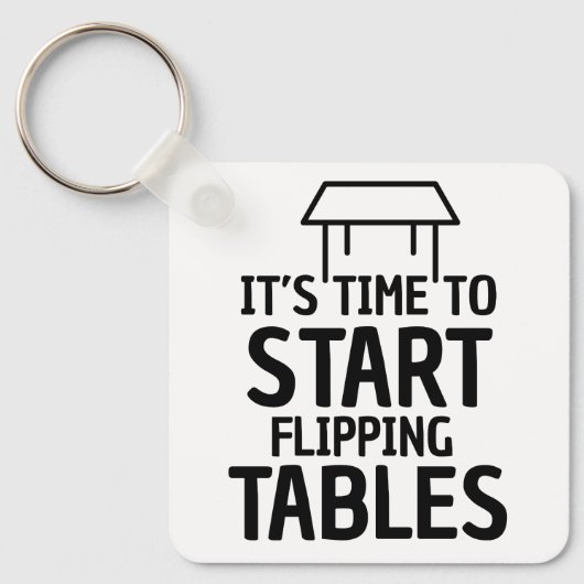 Flipping Tables  キーホルダー (正面)