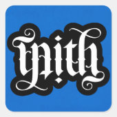 FlipScript Ambigramステッカー スクエアシール (正面)
