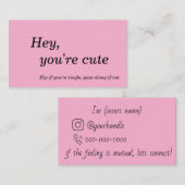 Flirt and Connect Cards 名刺 (正面/裏面)