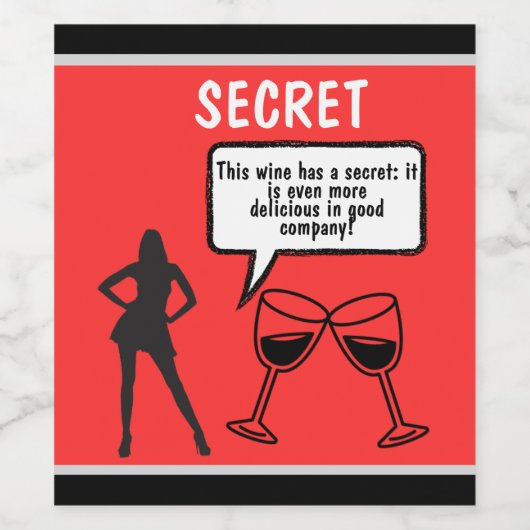 Flirt Over Wine with Custom Labels! ワインラベル (シングルラベル)