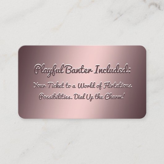 Flirtingおもしろい Business Card 名刺 (正面)