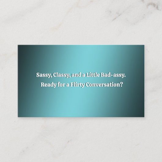 Flirtingおもしろい Business Card 名刺 (正面)