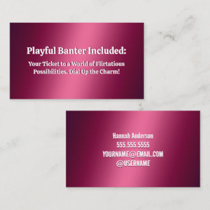 Flirtingおもしろい Business Card 名刺