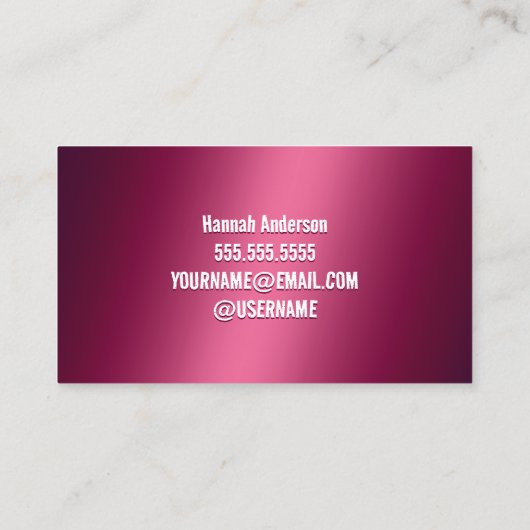 Flirtingおもしろい Business Card 名刺 (裏面)