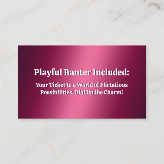 Flirtingおもしろい Business Card 名刺 (正面)
