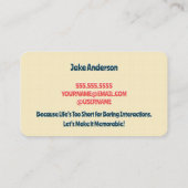 Flirtingおもしろい Business Card 名刺 (裏面)